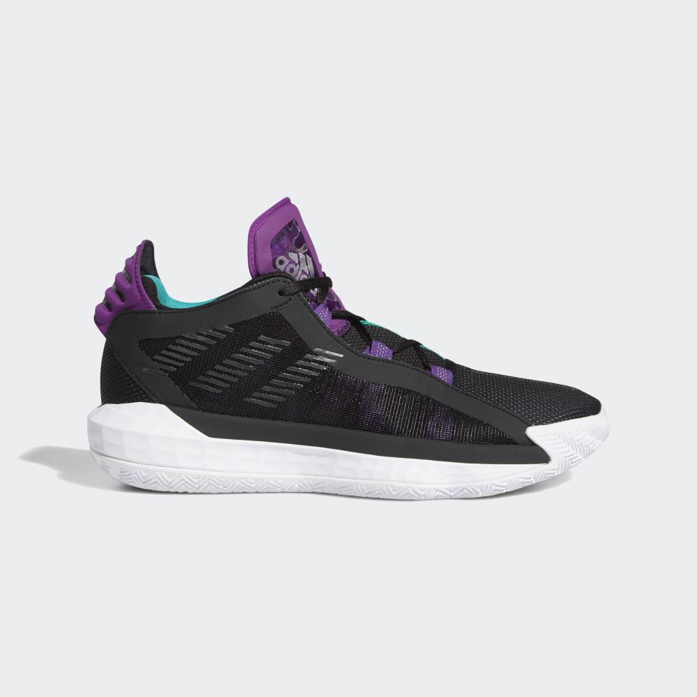 Adidasi Baschet Adidas Dame 6 Barbati Romania - Negrii/Argintii Metal/Albi EH2071